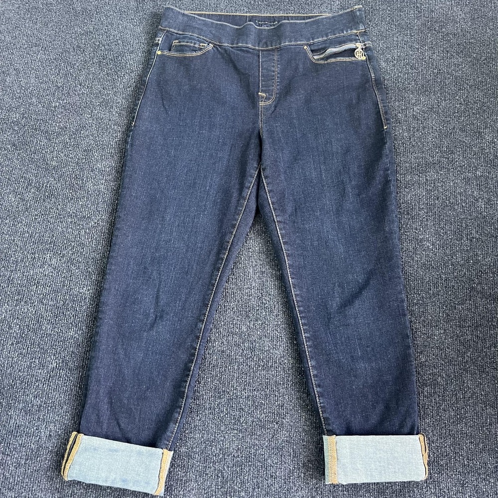 Tommy‎ Hilfiger Gramercy Denim Capri Jeans Womens 30x23 Dark Wash Blue Cuffed